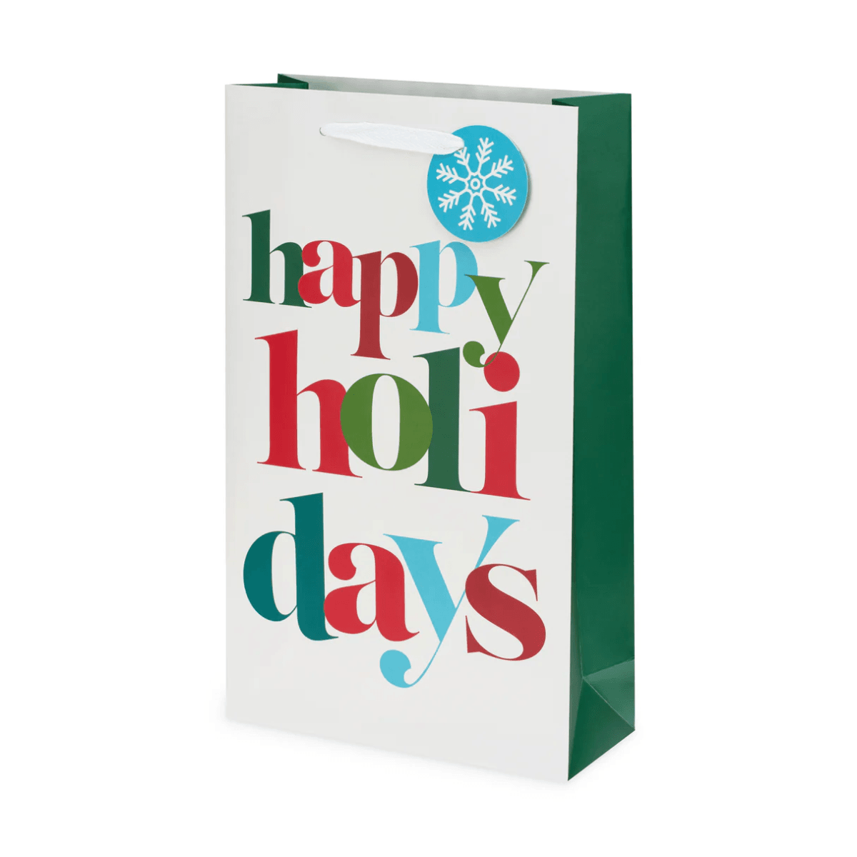 Happy Holidays 2 Bottle Gift Bag