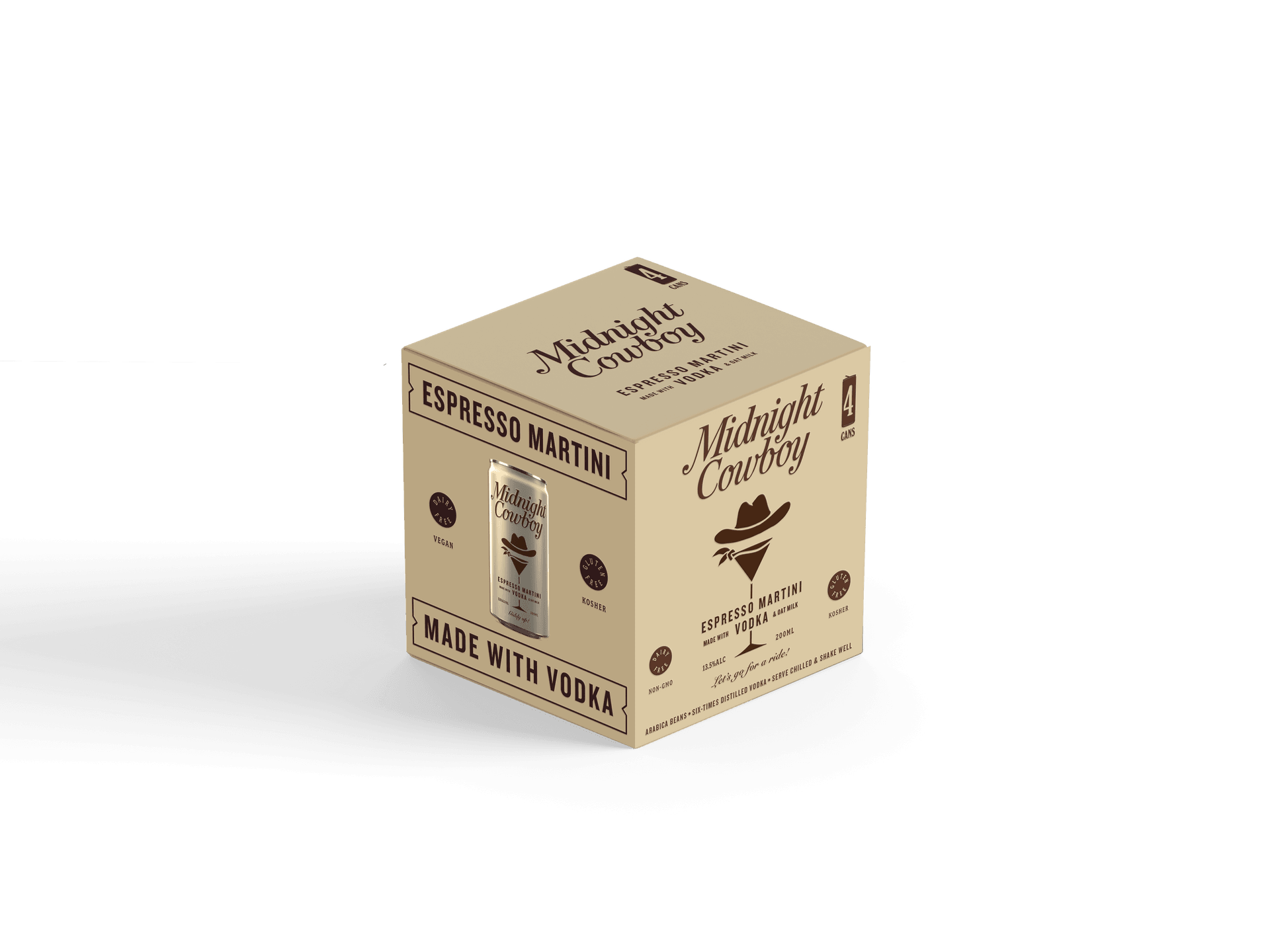 MIDNIGHT COWBOY VODKA ESPRESSO MARTINI 200 ML